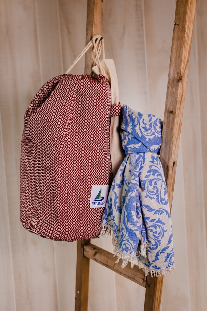 Sea Side Cottage Blue Towel