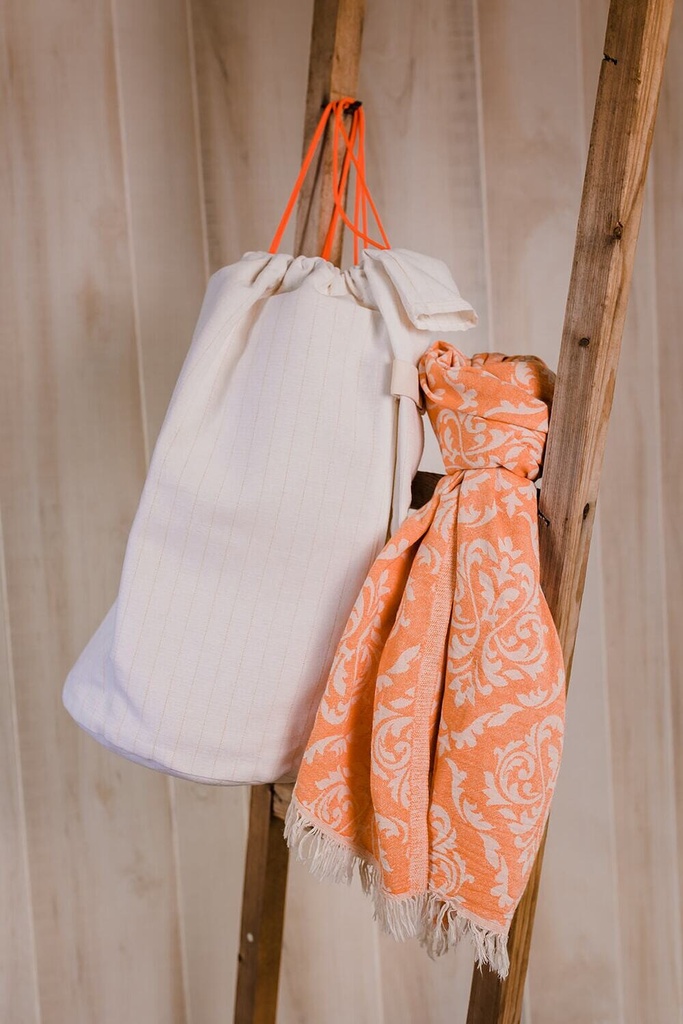 Fragile Flower Orange Towel